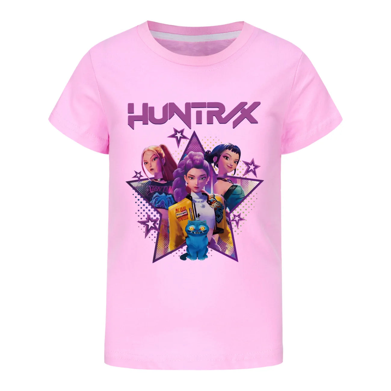 Children T-shirt for Boys Girls Fashion Anime Movie Tees Kids KPop Demon Hunters Huntrix Funny Short Sleeve T Shirt Gifts