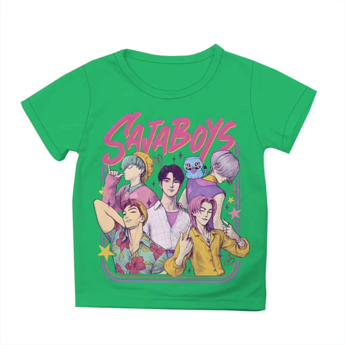 Cute Cartoon Graphic T-shirts Boys Girls Short Sleeve T-shirt Tops Anime Kpop T Shirt Gifts Children's Clothing