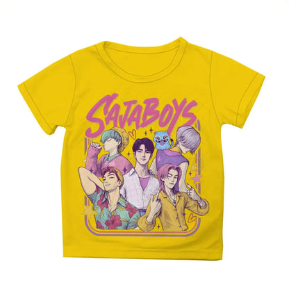 Cute Cartoon Graphic T-shirts Boys Girls Short Sleeve T-shirt Tops Anime Kpop T Shirt Gifts Children's Clothing