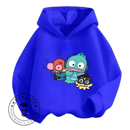 2024 Cartoon HANGYODON Kids' Cute Comfy Kawaii Hoodies with Anime Characters for Spring Fall Cheap Easy to Clean New Hoodie