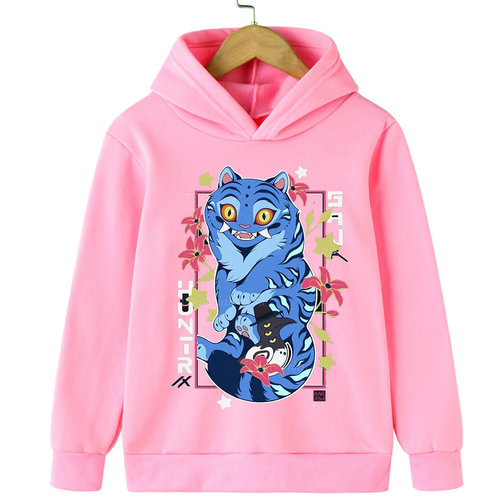 Children's  sweatshirt Korean Wave Demon Hunter Print Fashion Casual 2025 Movie Round Neck  Girl Casual Clothing