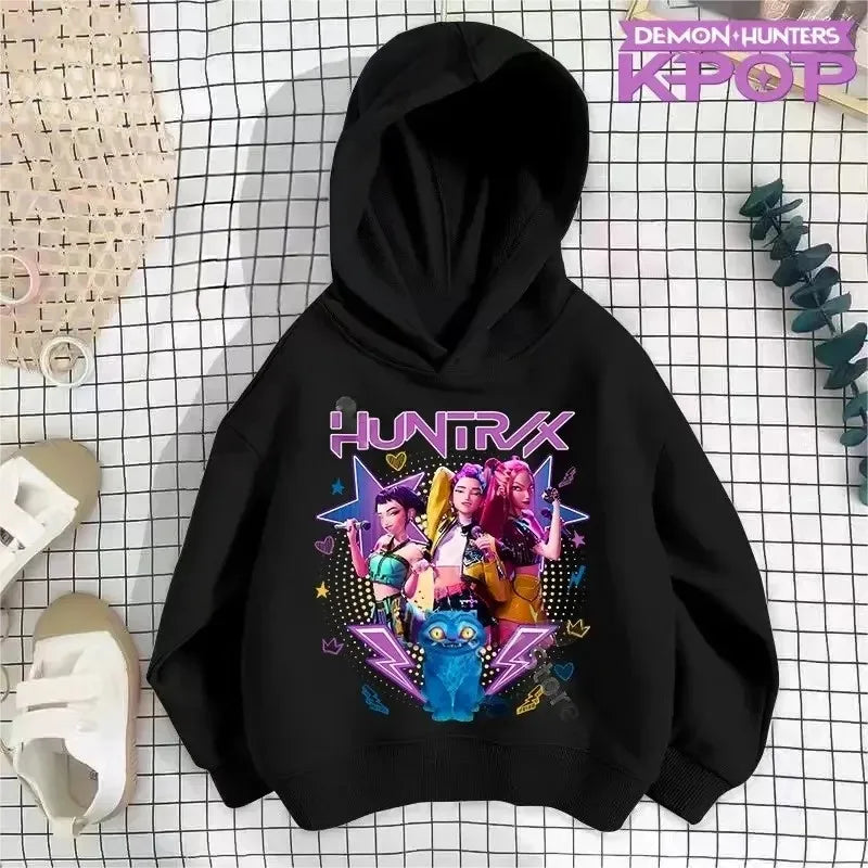 Autumn Winter KPop Demon Hunters Toddler Girl Boy Clothes Movie Graphic Children Hooded Sweatshirts Casual Fashion Kids Hoodies