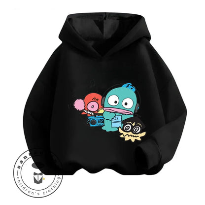 2024 Cartoon HANGYODON Kids' Cute Comfy Kawaii Hoodies with Anime Characters for Spring Fall Cheap Easy to Clean New Hoodie