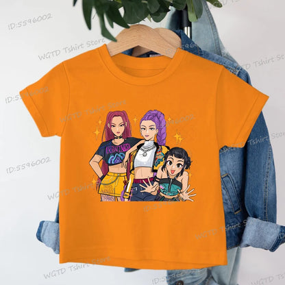Kids T-shirt Hot Movie Print Print Fashion Casual Tops 2025 Movie Crew Neck Cartoon Girls Boys Tee Casual Baby Girl Clothes