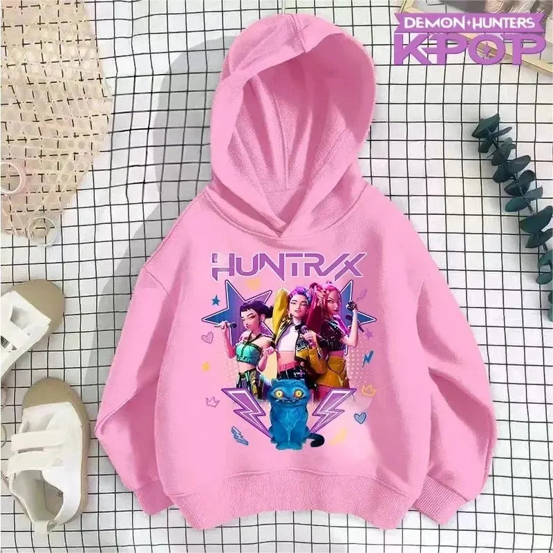 Autumn Winter KPop Demon Hunters Toddler Girl Boy Clothes Movie Graphic Children Hooded Sweatshirts Casual Fashion Kids Hoodies