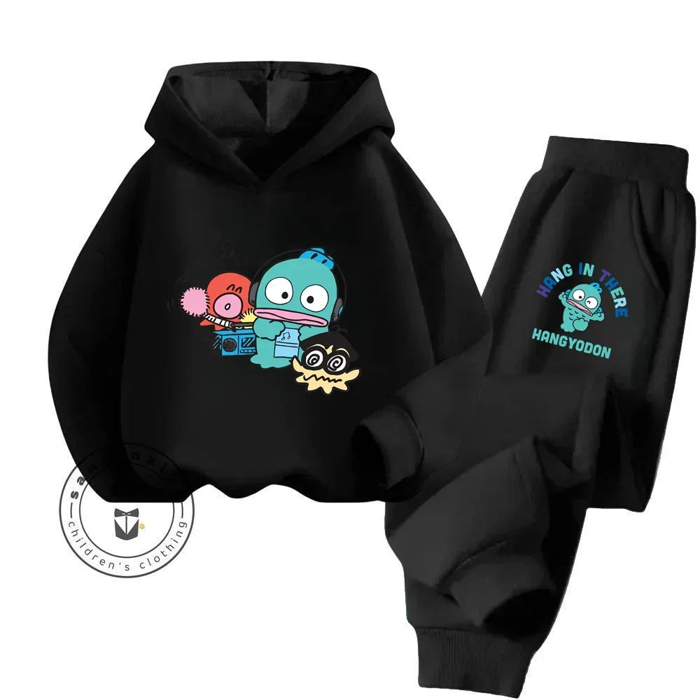 2024 Cartoon HANGYODON Kids' Cute Comfy Kawaii Hoodies with Anime Characters for Spring Fall Cheap Easy to Clean New Hoodie