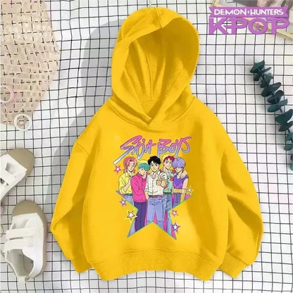 Autumn Winter KPop Demon Hunters Toddler Girl Boy Clothes Movie Graphic Children Hooded Sweatshirts Casual Fashion Kids Hoodies