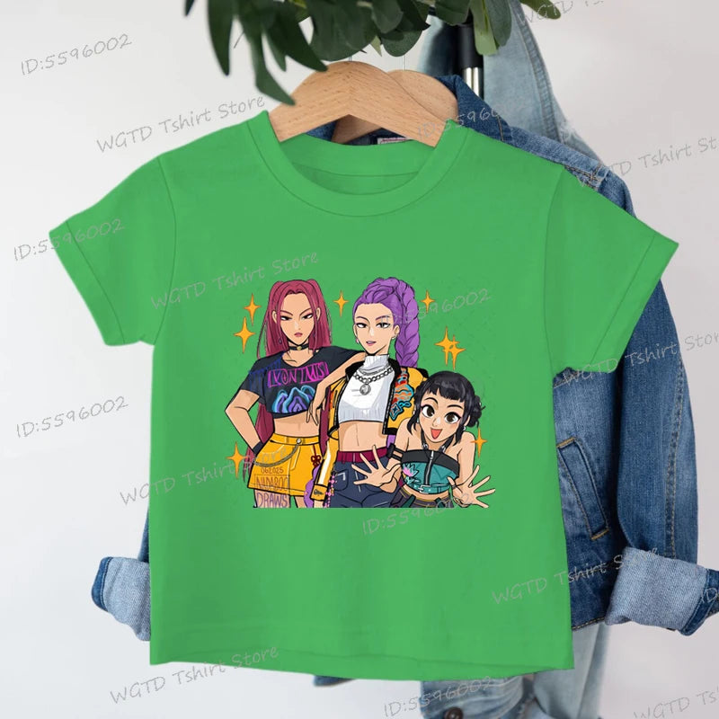 Kids T-shirt Hot Movie Print Print Fashion Casual Tops 2025 Movie Crew Neck Cartoon Girls Boys Tee Casual Baby Girl Clothes