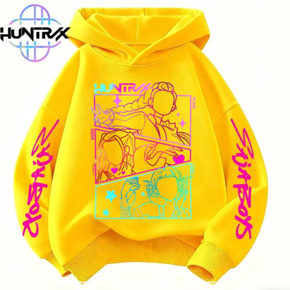 Kids' KPop Demon Hunters Hoodie 3-14Y Boys' Same Style As Hot Sale Anime Hoodie Soft Fleece 3D Print Autumn