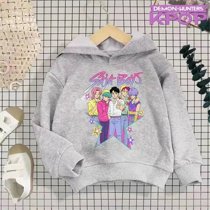 Autumn Winter KPop Demon Hunters Toddler Girl Boy Clothes Movie Graphic Children Hooded Sweatshirts Casual Fashion Kids Hoodies