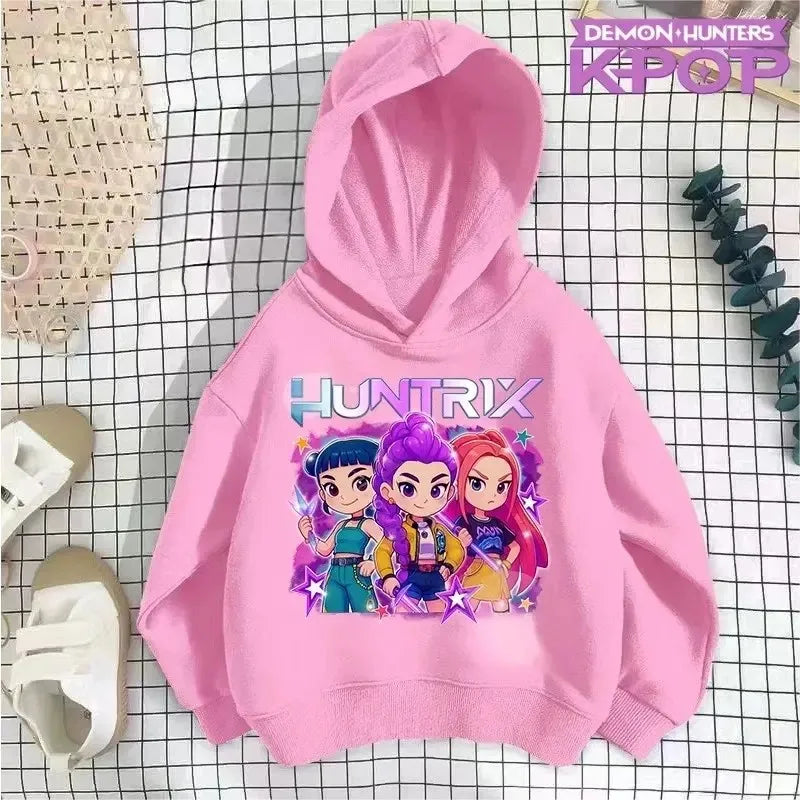 Autumn Winter KPop Demon Hunters Toddler Girl Boy Clothes Movie Graphic Children Hooded Sweatshirts Casual Fashion Kids Hoodies
