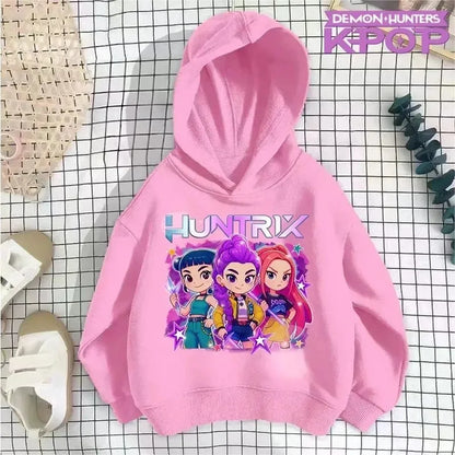 Autumn Winter KPop Demon Hunters Toddler Girl Boy Clothes Movie Graphic Children Hooded Sweatshirts Casual Fashion Kids Hoodies