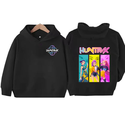 Kids Hoodie Kawaii Cartoon Printed Zippered Hoodie2025 New KPop Demon Hunters Coat Boys Autumn Jacket Baby Girl Winter Clothes