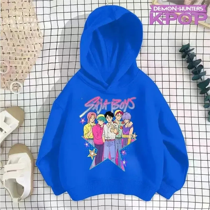 Autumn Winter KPop Demon Hunters Toddler Girl Boy Clothes Movie Graphic Children Hooded Sweatshirts Casual Fashion Kids Hoodies