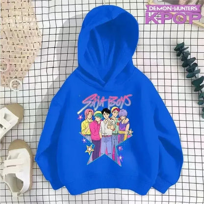 Autumn Winter KPop Demon Hunters Toddler Girl Boy Clothes Movie Graphic Children Hooded Sweatshirts Casual Fashion Kids Hoodies