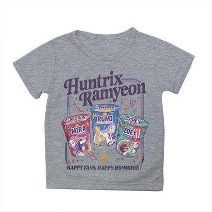 1 Kpop kids T-shirt made of skin-friendly fabric trendy anime style with fun instant noodles and letter prints