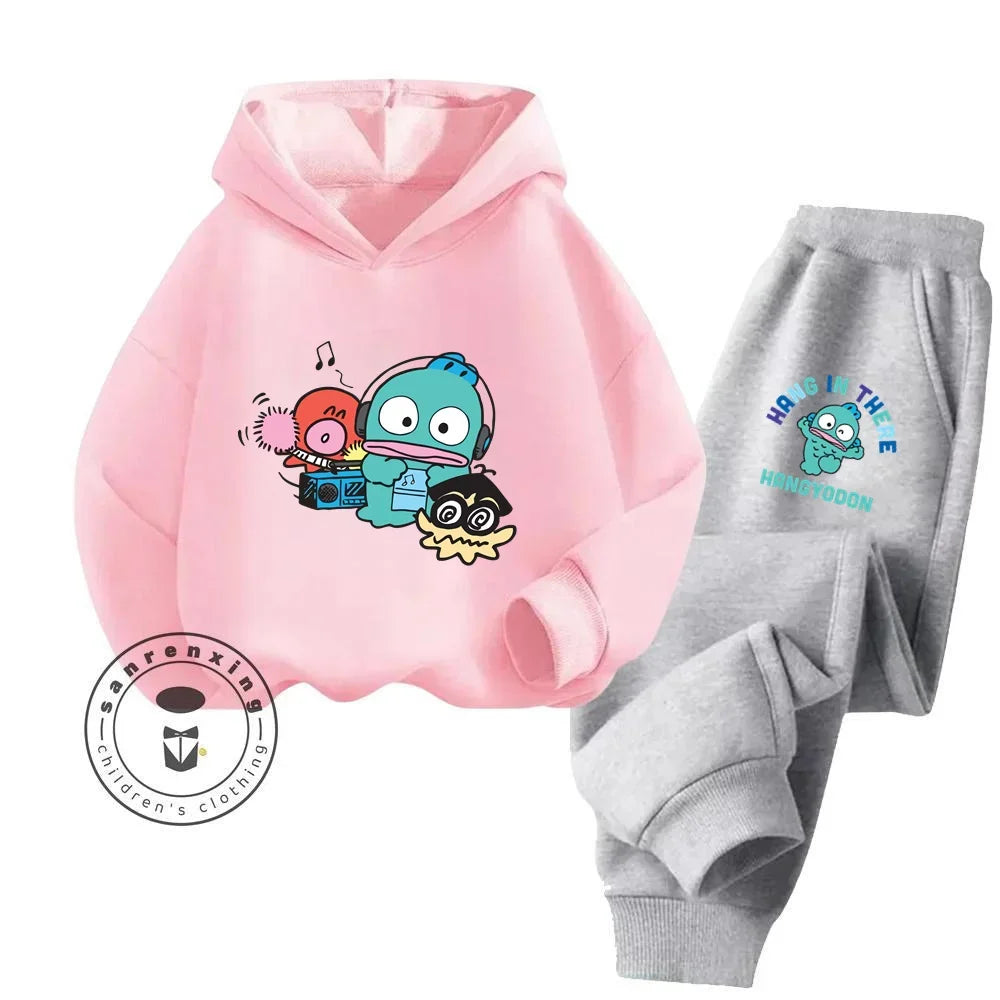 2024 Cartoon HANGYODON Kids' Cute Comfy Kawaii Hoodies with Anime Characters for Spring Fall Cheap Easy to Clean New Hoodie