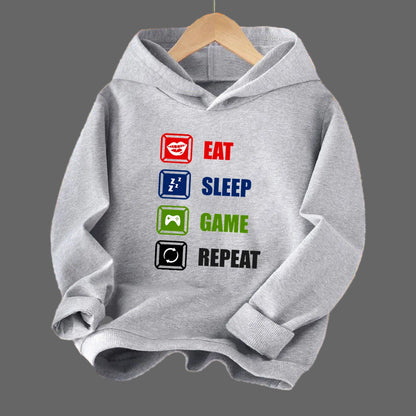 Boys Gamer Hoodies Long Sleeve Children Spring Fall Hooded Sweatshirt Outdoor Stylish Boy Tops YXJ01