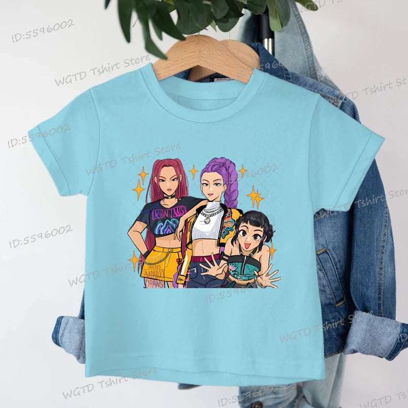 Kids T-shirt Hot Movie Print Print Fashion Casual Tops 2025 Movie Crew Neck Cartoon Girls Boys Tee Casual Baby Girl Clothes