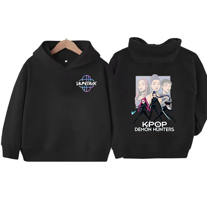 Kids Hoodie Kawaii Cartoon Printed Zippered Hoodie2025 New KPop Demon Hunters Coat Boys Autumn Jacket Baby Girl Winter Clothes