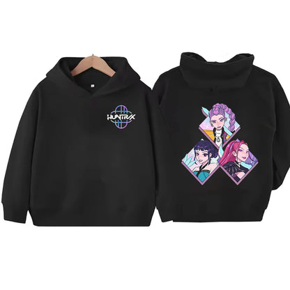Kids Hoodie Kawaii Cartoon Printed Zippered Hoodie2025 New KPop Demon Hunters Coat Boys Autumn Jacket Baby Girl Winter Clothes