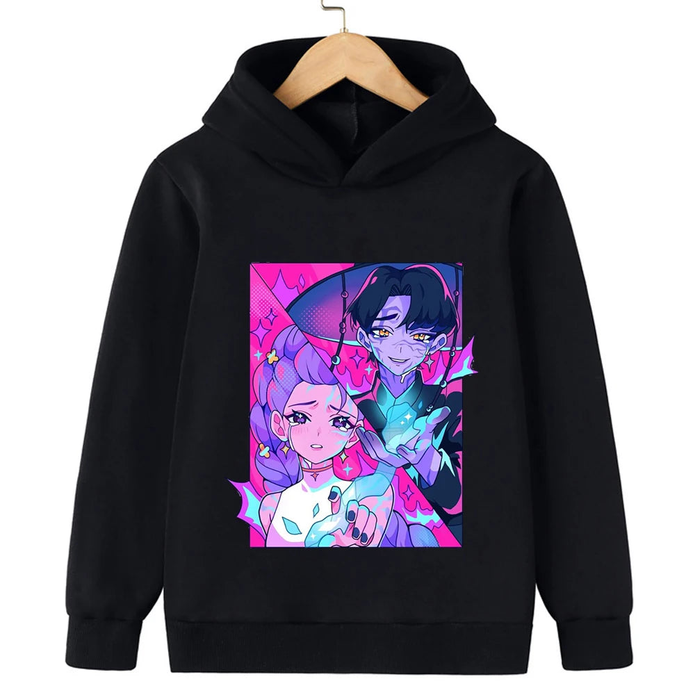 Children's  sweatshirt Korean Wave Demon Hunter Print Fashion Casual 2025 Movie Round Neck  Girl Casual Clothing
