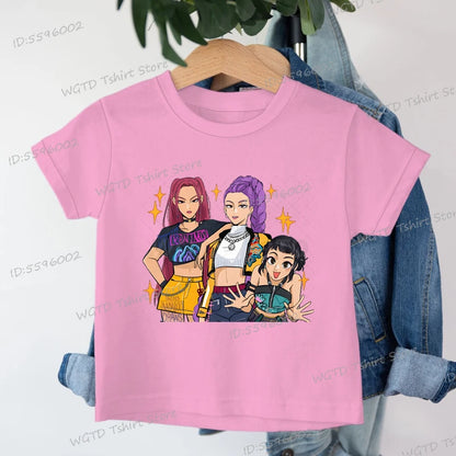 Kids T-shirt Hot Movie Print Print Fashion Casual Tops 2025 Movie Crew Neck Cartoon Girls Boys Tee Casual Baby Girl Clothes