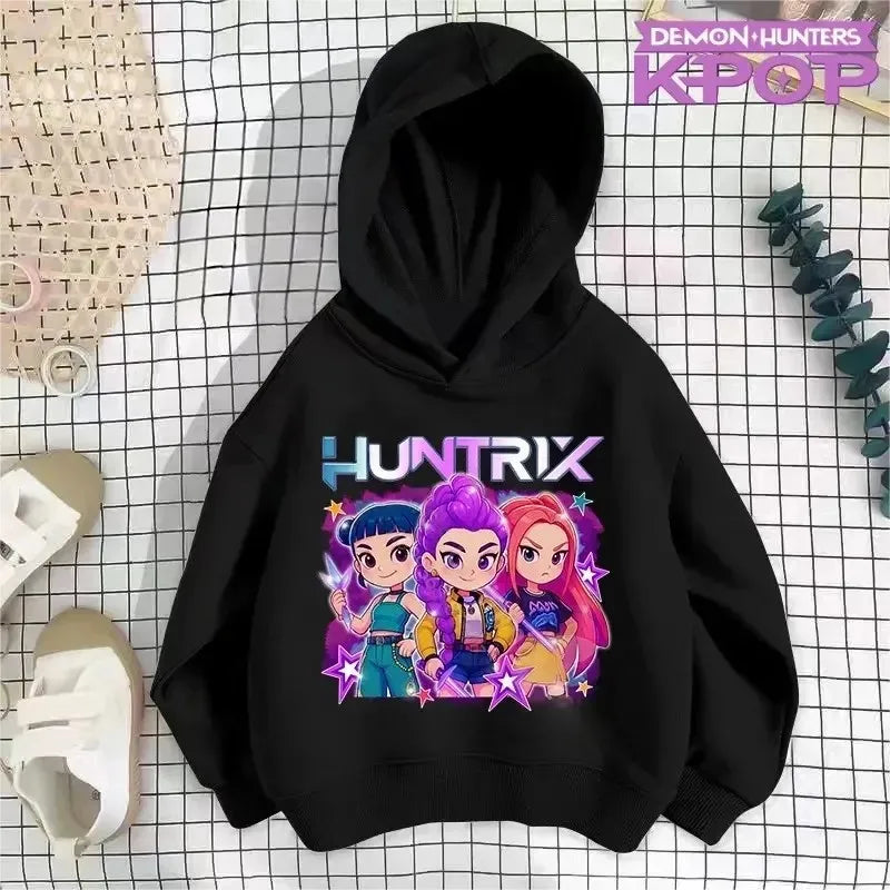 Autumn Winter KPop Demon Hunters Toddler Girl Boy Clothes Movie Graphic Children Hooded Sweatshirts Casual Fashion Kids Hoodies