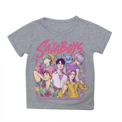Cute Cartoon Graphic T-shirts Boys Girls Short Sleeve T-shirt Tops Anime Kpop T Shirt Gifts Children's Clothing