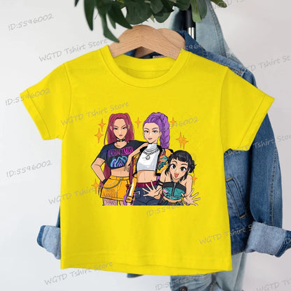 Kids T-shirt Hot Movie Print Print Fashion Casual Tops 2025 Movie Crew Neck Cartoon Girls Boys Tee Casual Baby Girl Clothes
