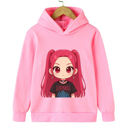 Children's  sweatshirt Korean Wave Demon Hunter Print Fashion Casual 2025 Movie Round Neck  Girl Casual Clothing