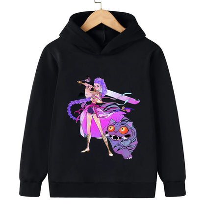 Children's  sweatshirt Korean Wave Demon Hunter Print Fashion Casual 2025 Movie Round Neck  Girl Casual Clothing
