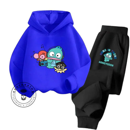2024 Cartoon HANGYODON Kids' Cute Comfy Kawaii Hoodies with Anime Characters for Spring Fall Cheap Easy to Clean New Hoodie