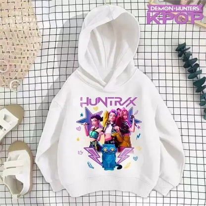 Autumn Winter KPop Demon Hunters Toddler Girl Boy Clothes Movie Graphic Children Hooded Sweatshirts Casual Fashion Kids Hoodies