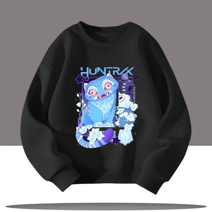 K-pop Demon Hunters New Children's Round-neck Sports Shirt with Cartoon Print - 3-12 Years Old Cute Girl Casual Top