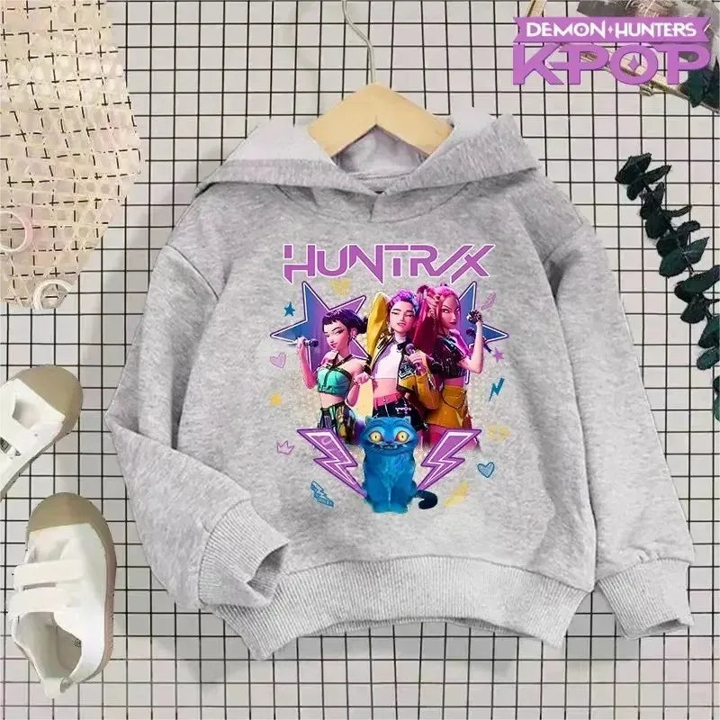 Autumn Winter KPop Demon Hunters Toddler Girl Boy Clothes Movie Graphic Children Hooded Sweatshirts Casual Fashion Kids Hoodies