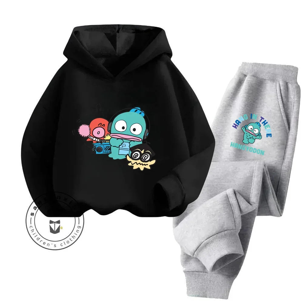 2024 Cartoon HANGYODON Kids' Cute Comfy Kawaii Hoodies with Anime Characters for Spring Fall Cheap Easy to Clean New Hoodie