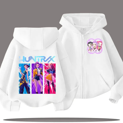 Childrens Zip Up Sweatshirt Kpop Demon Hunters