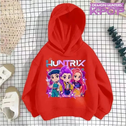 Autumn Winter KPop Demon Hunters Toddler Girl Boy Clothes Movie Graphic Children Hooded Sweatshirts Casual Fashion Kids Hoodies
