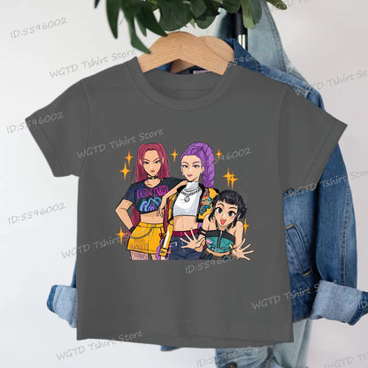 Kids T-shirt Hot Movie Print Print Fashion Casual Tops 2025 Movie Crew Neck Cartoon Girls Boys Tee Casual Baby Girl Clothes