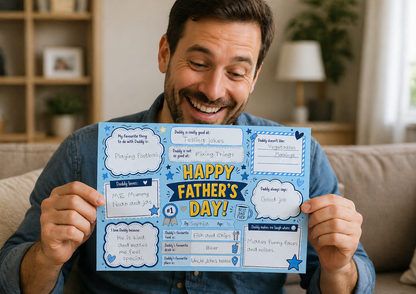 Personalised Father's Day Card - All About Daddy - Fun Fathers Day Gift