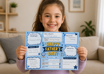 Personalised Father's Day Card - All About Daddy - Fun Fathers Day Gift