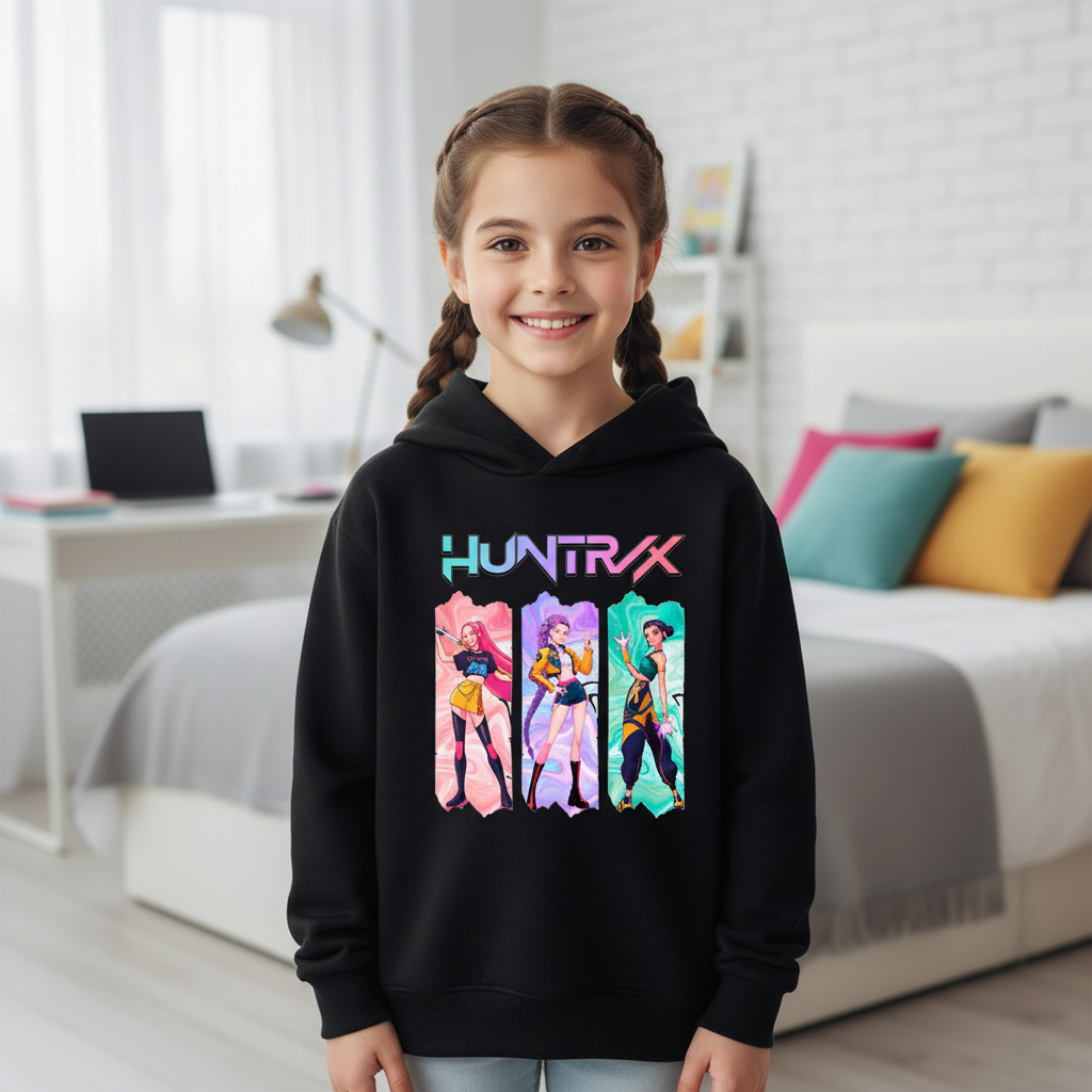 K-Pop Demon Hunter Hoodie - Long Sleeve Casual Sweatshirt - Children's