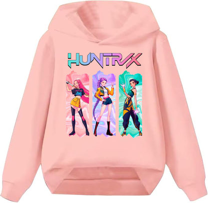 K-Pop Demon Hunter Hoodie - Long Sleeve Casual Sweatshirt - Children's