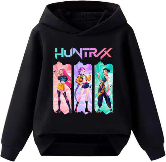 K-Pop Demon Hunter Hoodie - Long Sleeve Casual Sweatshirt - Children's