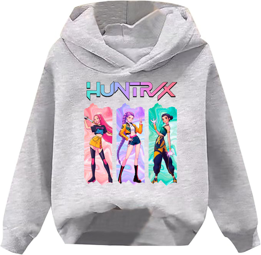 K-Pop Demon Hunter Hoodie - Long Sleeve Casual Sweatshirt - Children's