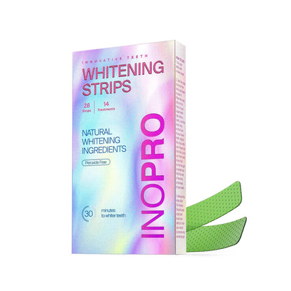 Inopro Teeth Whitening Strips Green Non Peroxide Teeth Whitening Ino Pro - Instant Teeth Whitening Without The Harm (28 Strips)